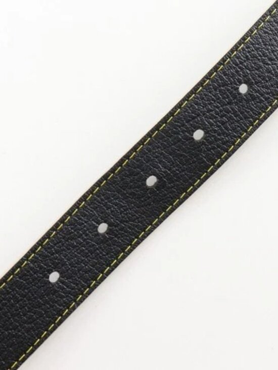 LOUIS VUITTON Ceinture Suhari belt M6869W Studs Noir black leather mens main image 5